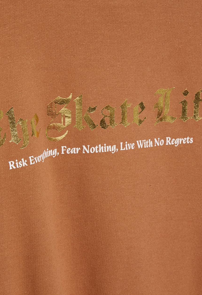 Rebel Republic - Graphic sweat top - tobacco