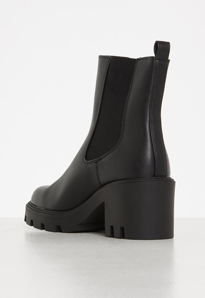 Missguided - Cleated heel chelsea boot - black