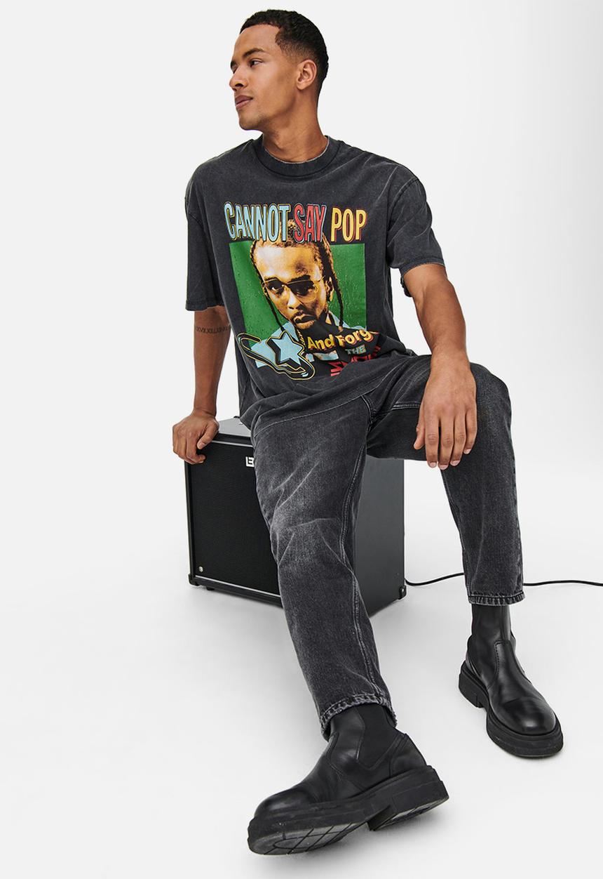 Only & Sons - Onspopsmoke ovz ss tee - black
