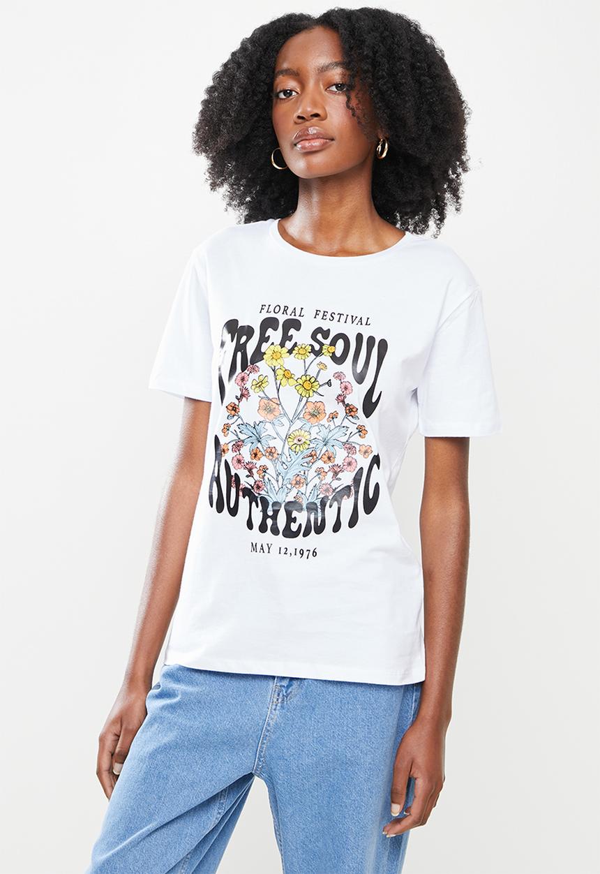 Koton - Short sleeve cotton T-shirt - white 