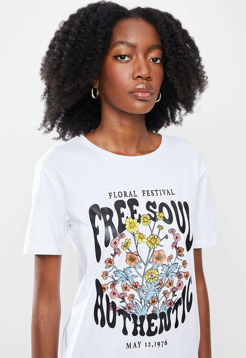 Koton - Short sleeve cotton T-shirt - white 