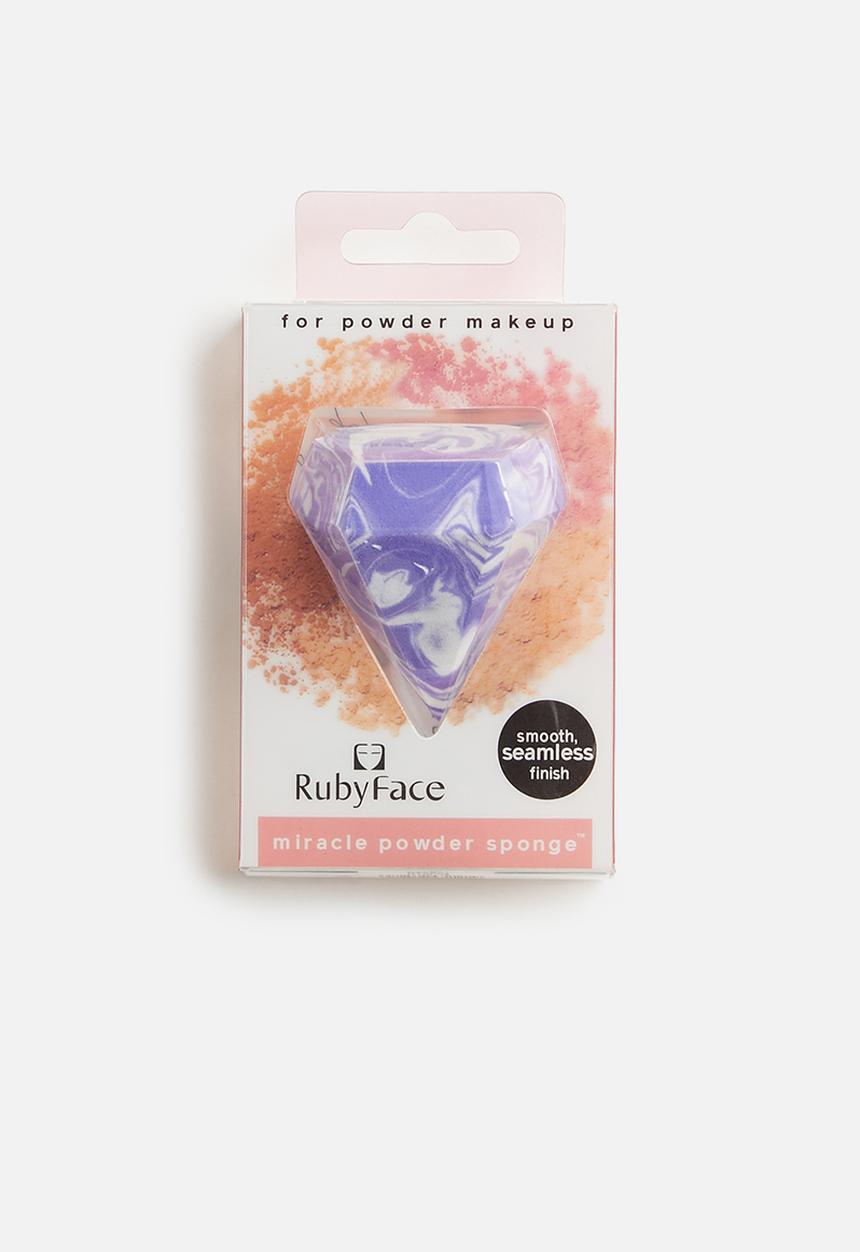 Glam Beauty - Ruby Face Diamond Makeup Blender - Marble Purple