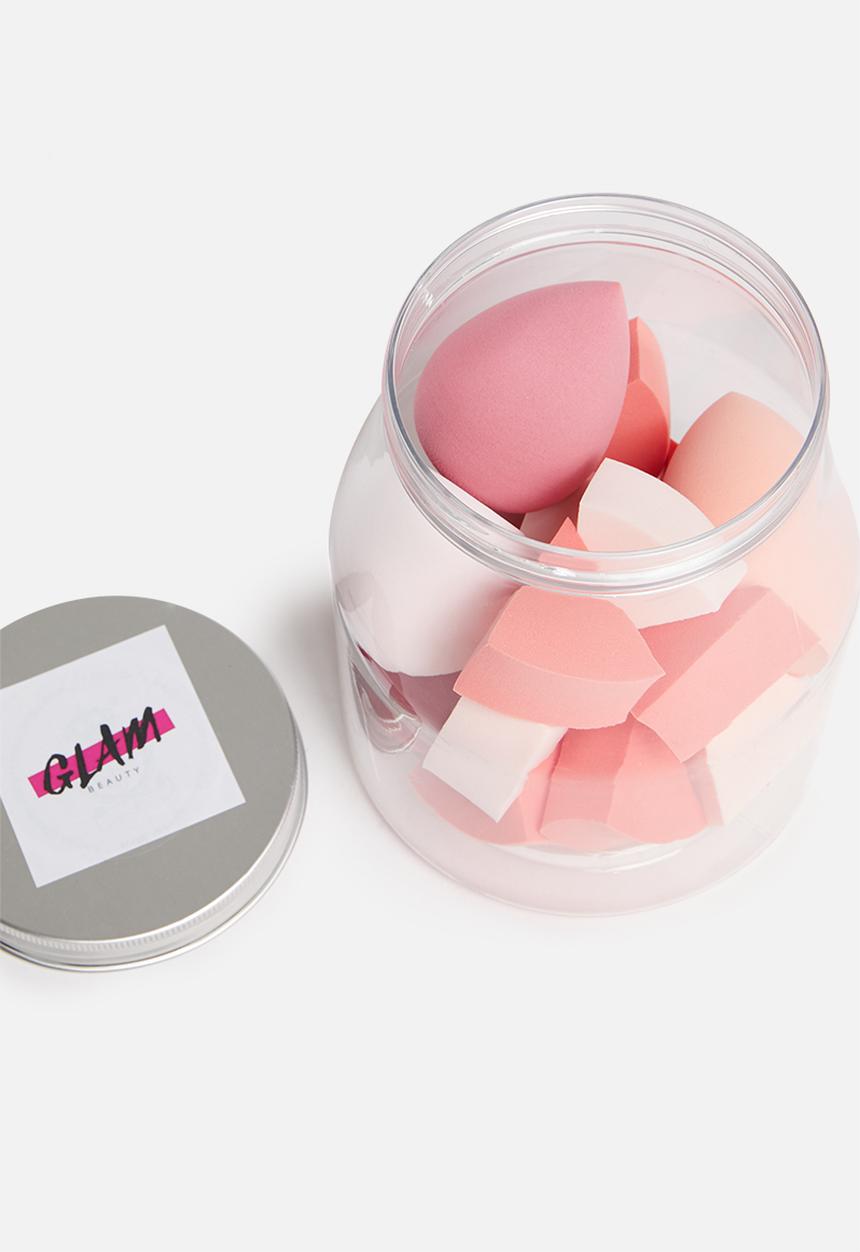 Glam Beauty - 17 Piece Makeup Blender Jar - Pinks