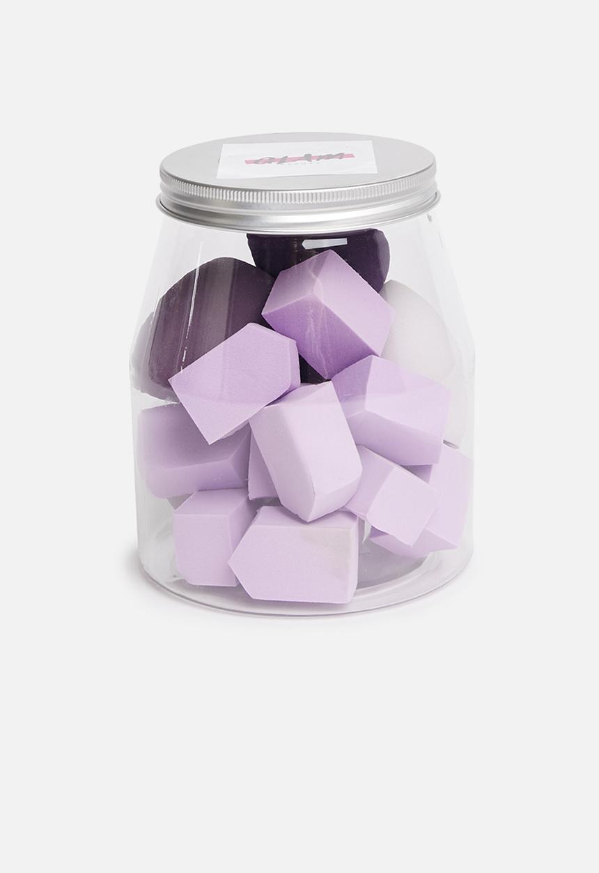 Glam Beauty - 17 Piece Makeup Blender Jar - Purples