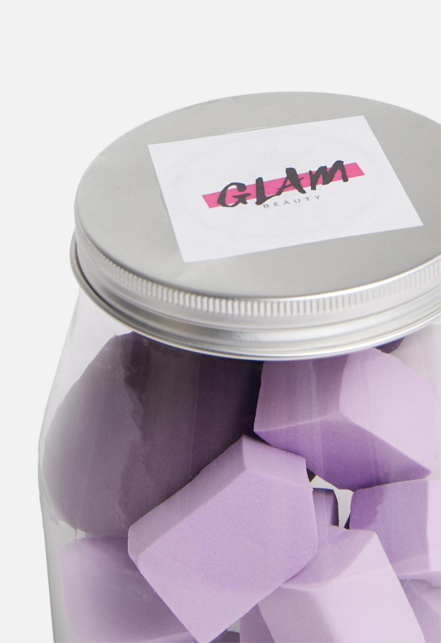 Glam Beauty - 17 Piece Makeup Blender Jar - Purples