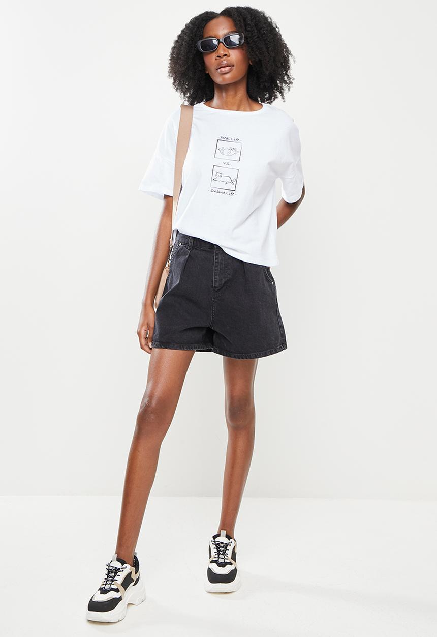 Koton - Print cotton T-shirt - white