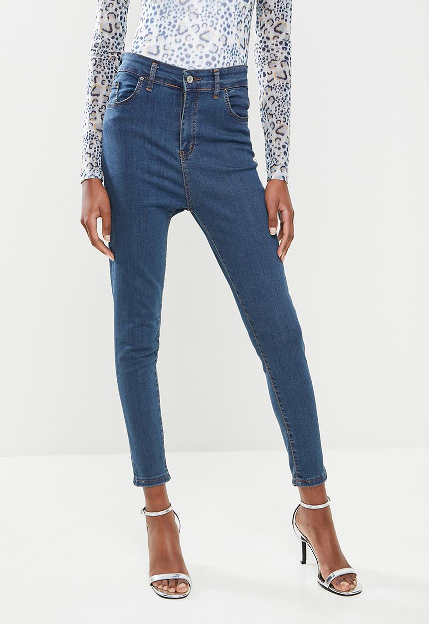 Trendyol - Blue high waist skinny jeans - navy