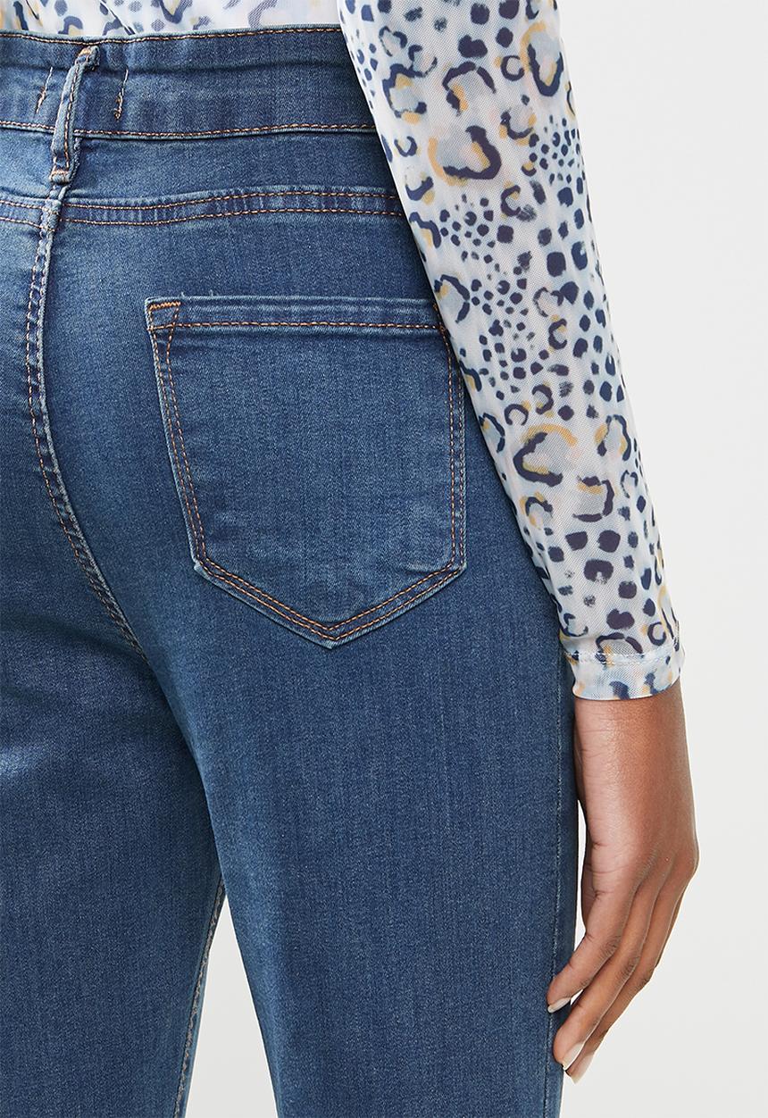 Trendyol - Blue high waist skinny jeans - navy
