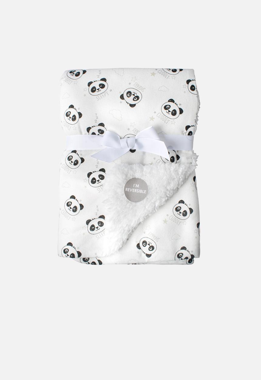 Character Group - Panda sherpa throw - white/grey