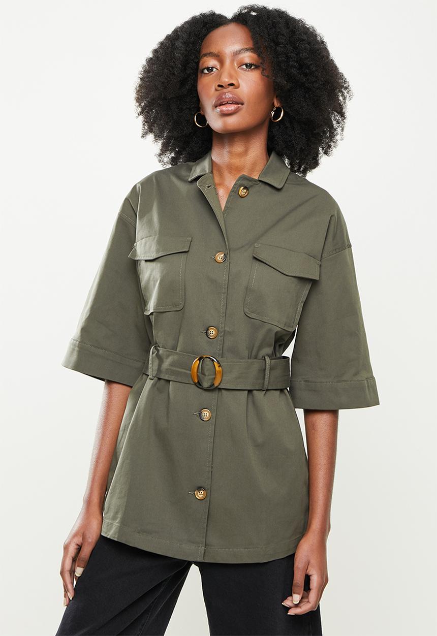 Koton - Belt detailed jacket - green