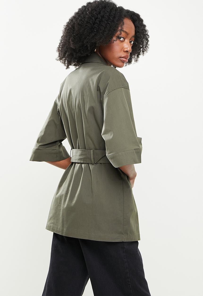 Koton - Belt detailed jacket - green