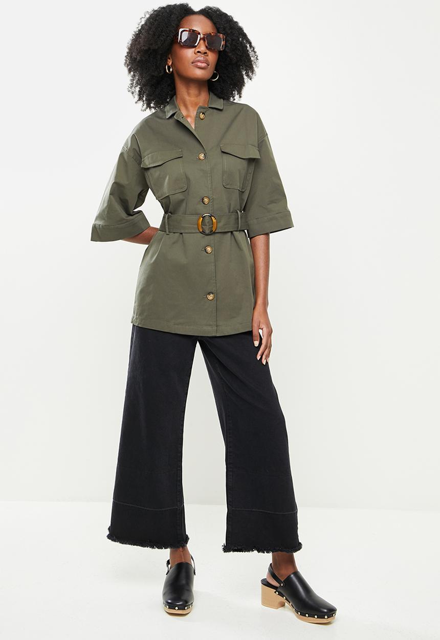 Koton - Belt detailed jacket - green