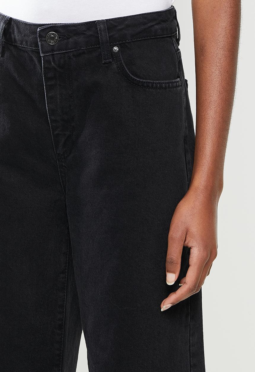 Trendyol - High waist wide leg jeans - black