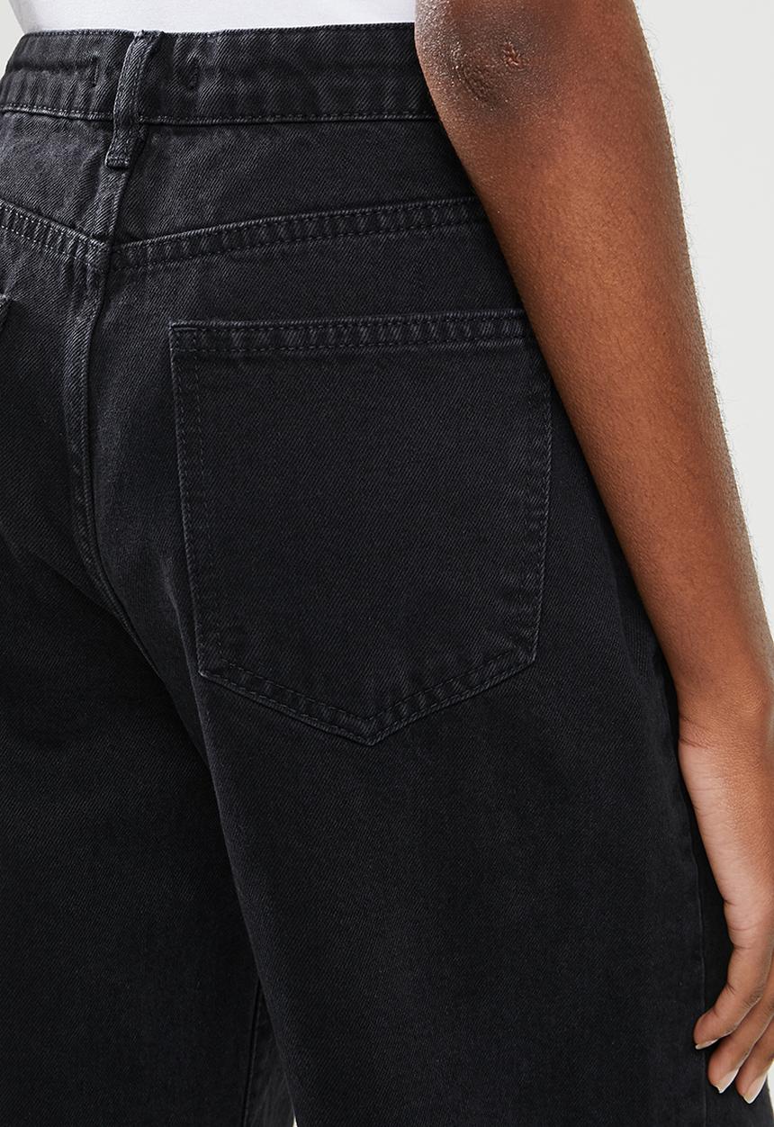 Trendyol - High waist wide leg jeans - black