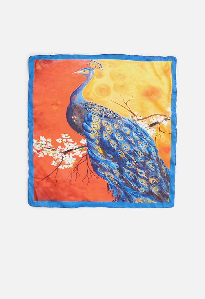 Trendyol - Snake print neck scarf  -  blue