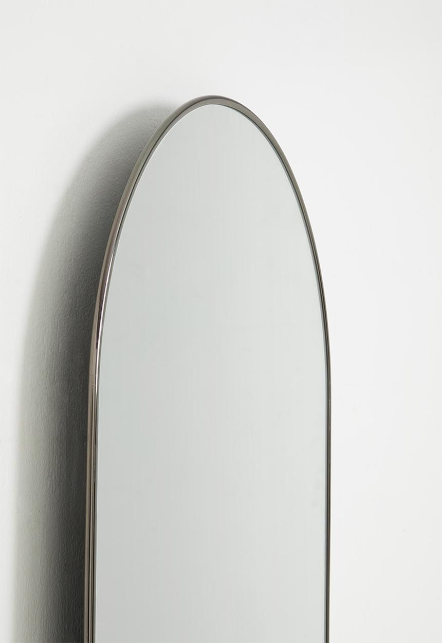 Umbra - Hubba arched leaning mirror - titanium