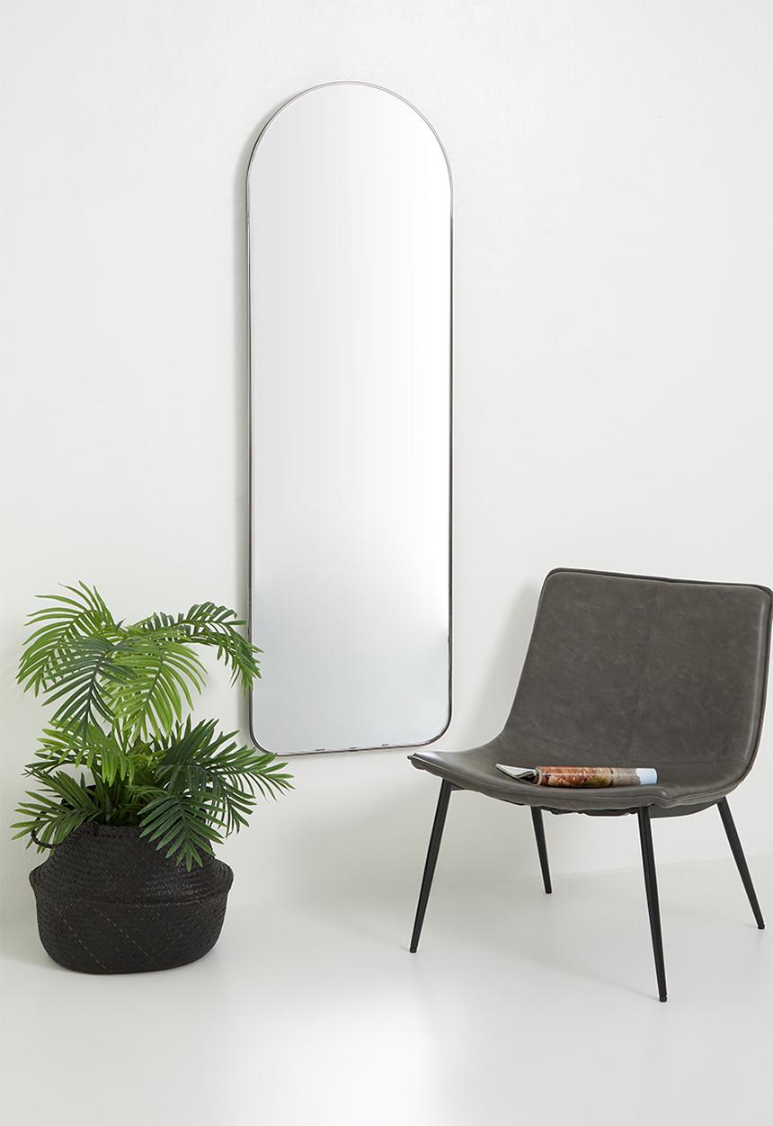Umbra - Hubba arched leaning mirror - titanium