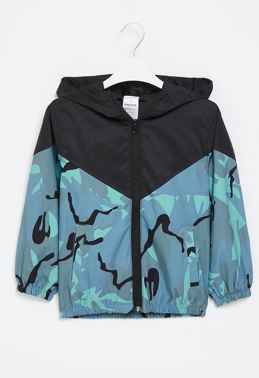 Pop Candy - Boys camo jacket - blue & black 