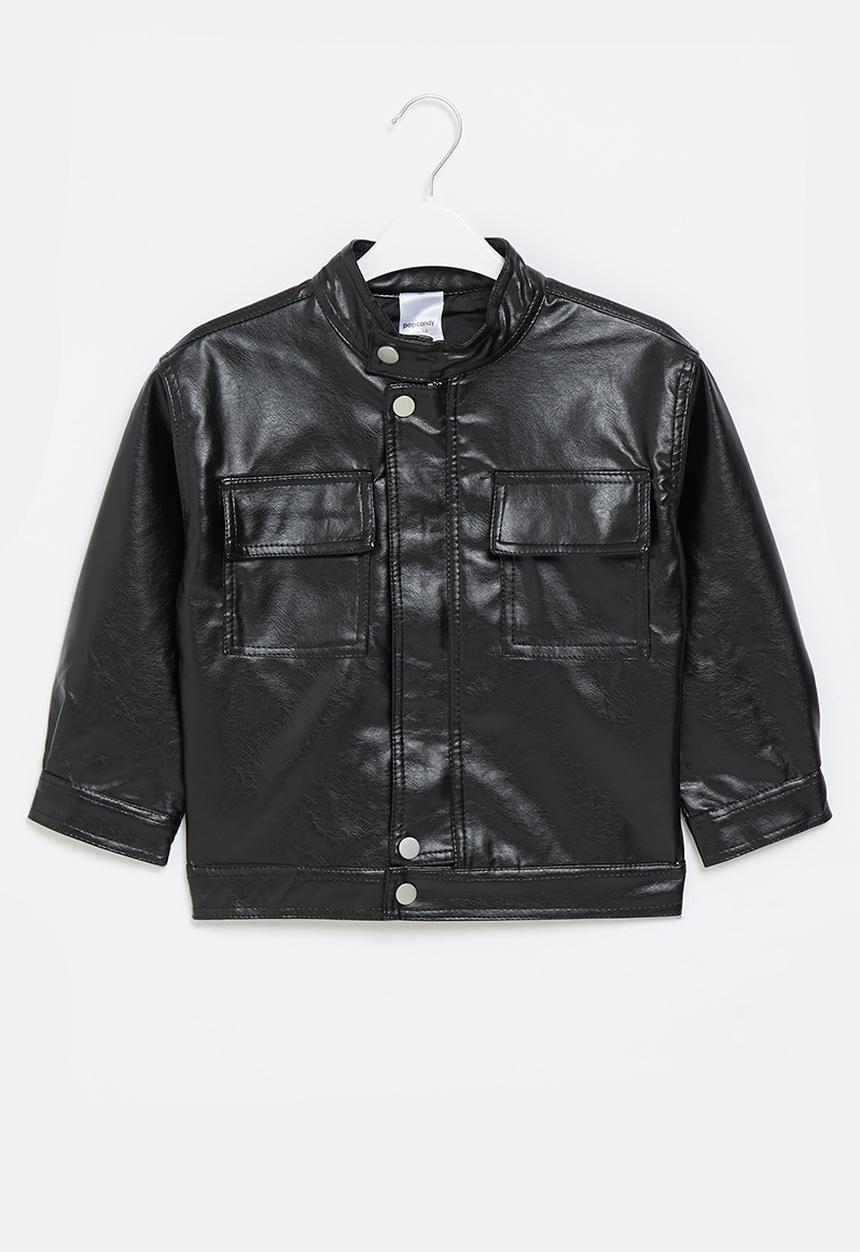 Pop Candy - Girls faux leather jacket - black
