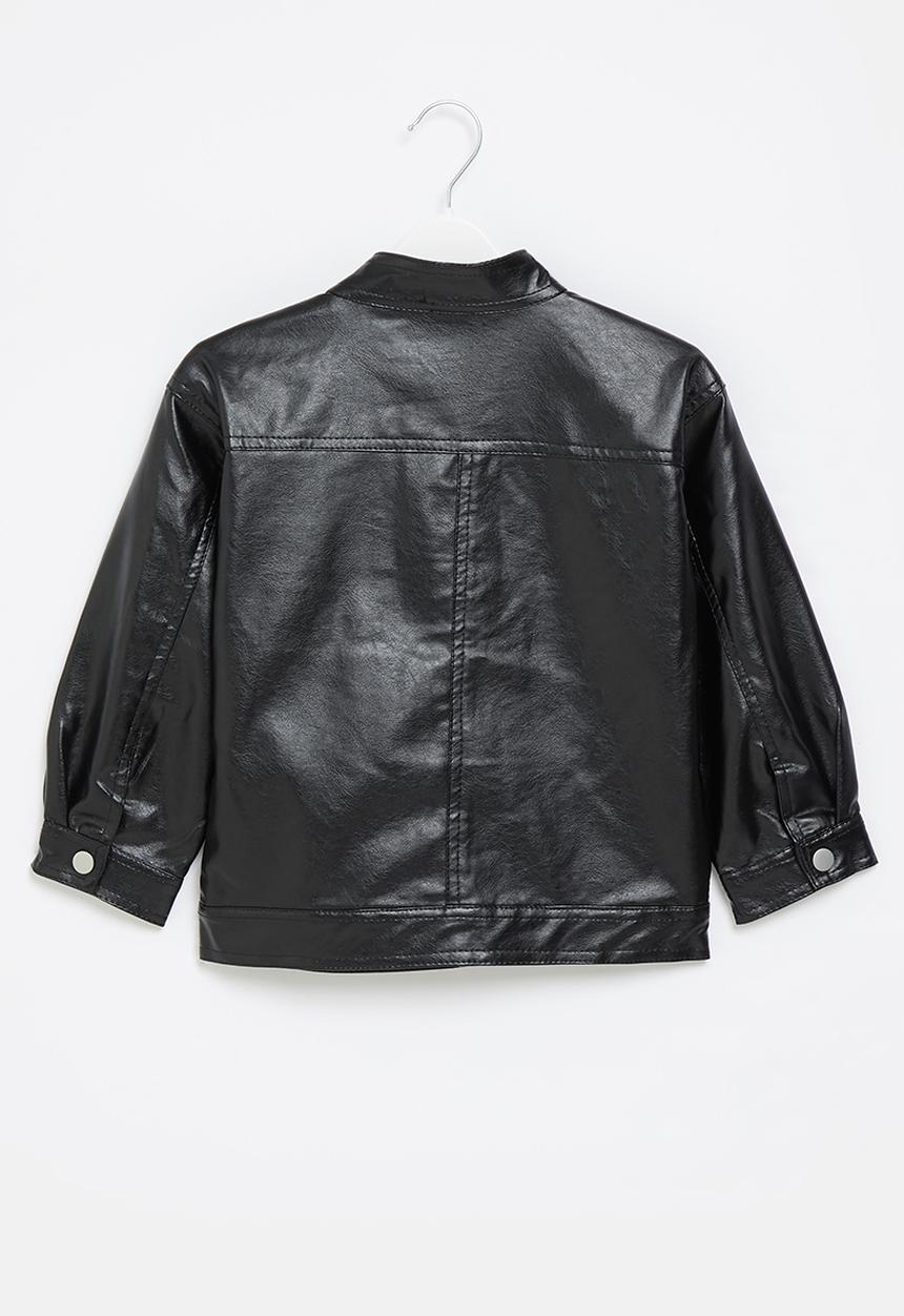 Pop Candy - Girls faux leather jacket - black