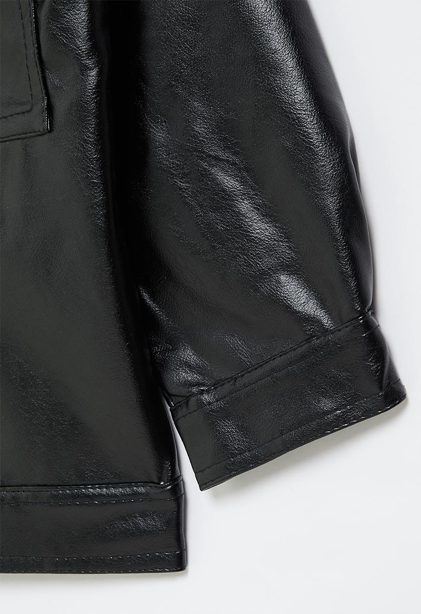 Pop Candy - Girls faux leather jacket - black