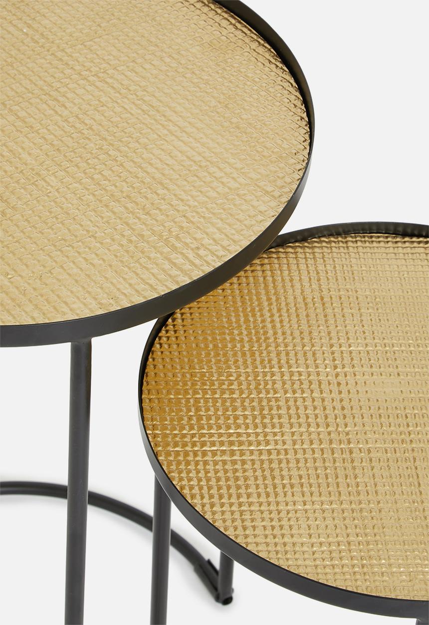 Sixth Floor - Ally nested side tables - black