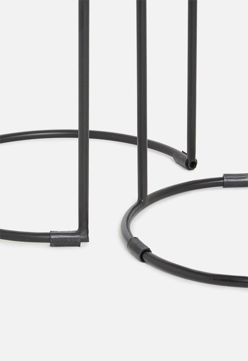 Sixth Floor - Ally nested side tables - black