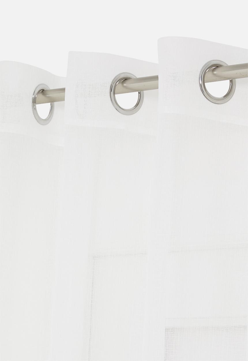 Design Collection - Le jardine eyelet sheer curtain - white