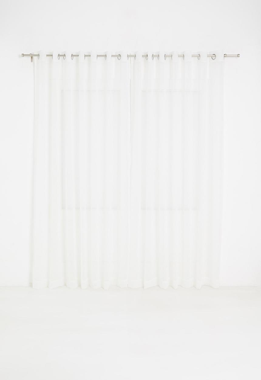 Design Collection - Le jardine eyelet sheer curtain - white