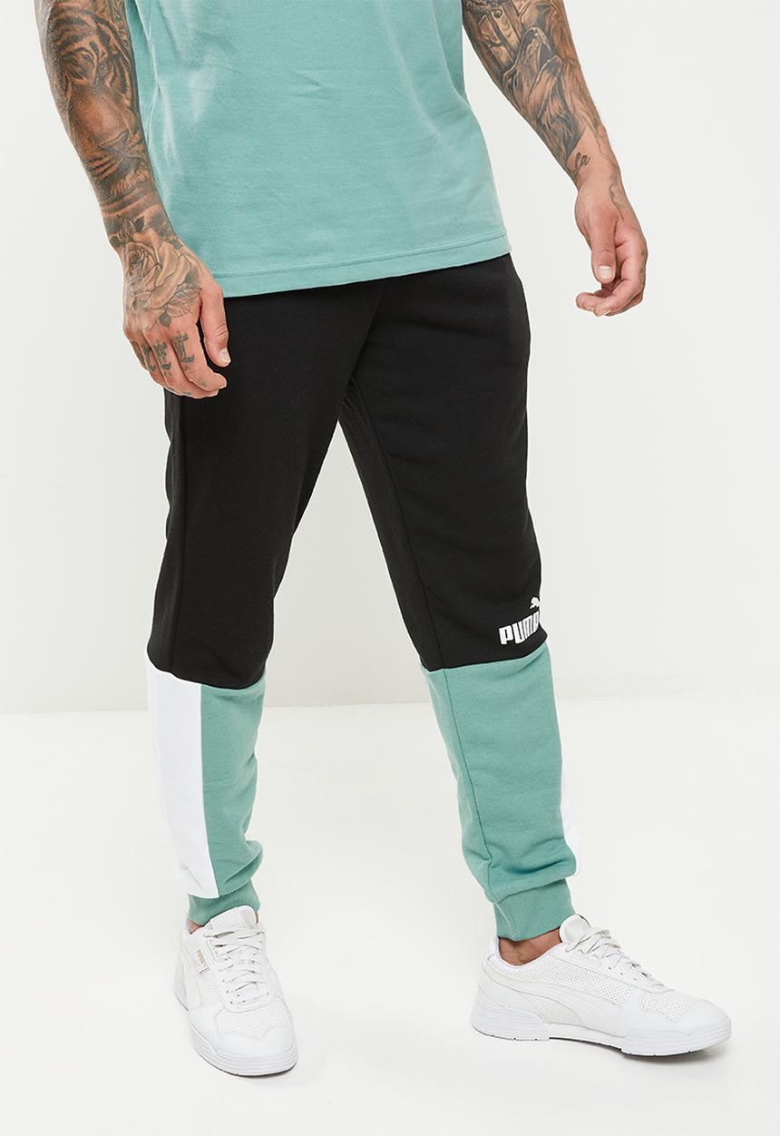 PUMA - Ess+ block sweatpants tr - mineral blue