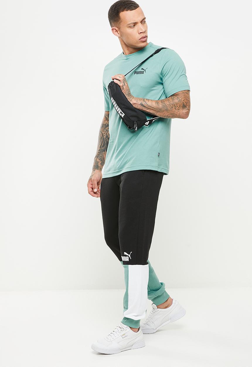 PUMA - Ess+ block sweatpants tr - mineral blue