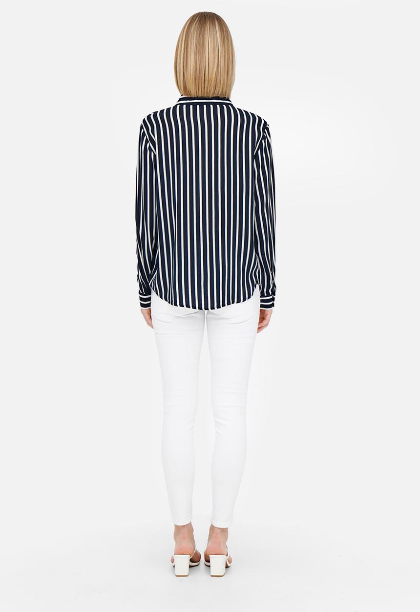 Jacqueline de Yong - Zoe life long sleeve shirt - sky captain
