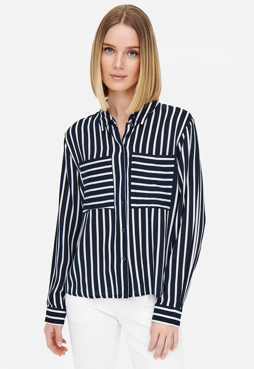 Jacqueline de Yong - Zoe life long sleeve shirt - sky captain