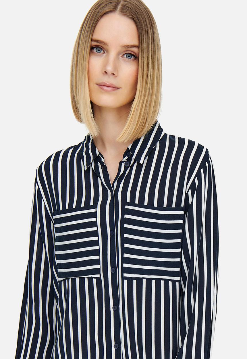 Jacqueline de Yong - Zoe life long sleeve shirt - sky captain
