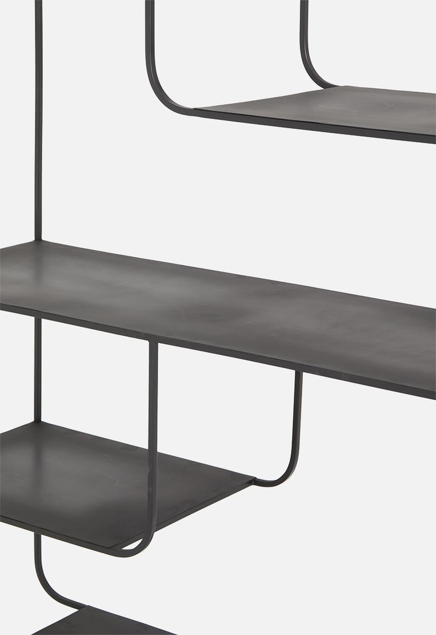 Sixth Floor - Nova 4 shelf metal cabinet - black
