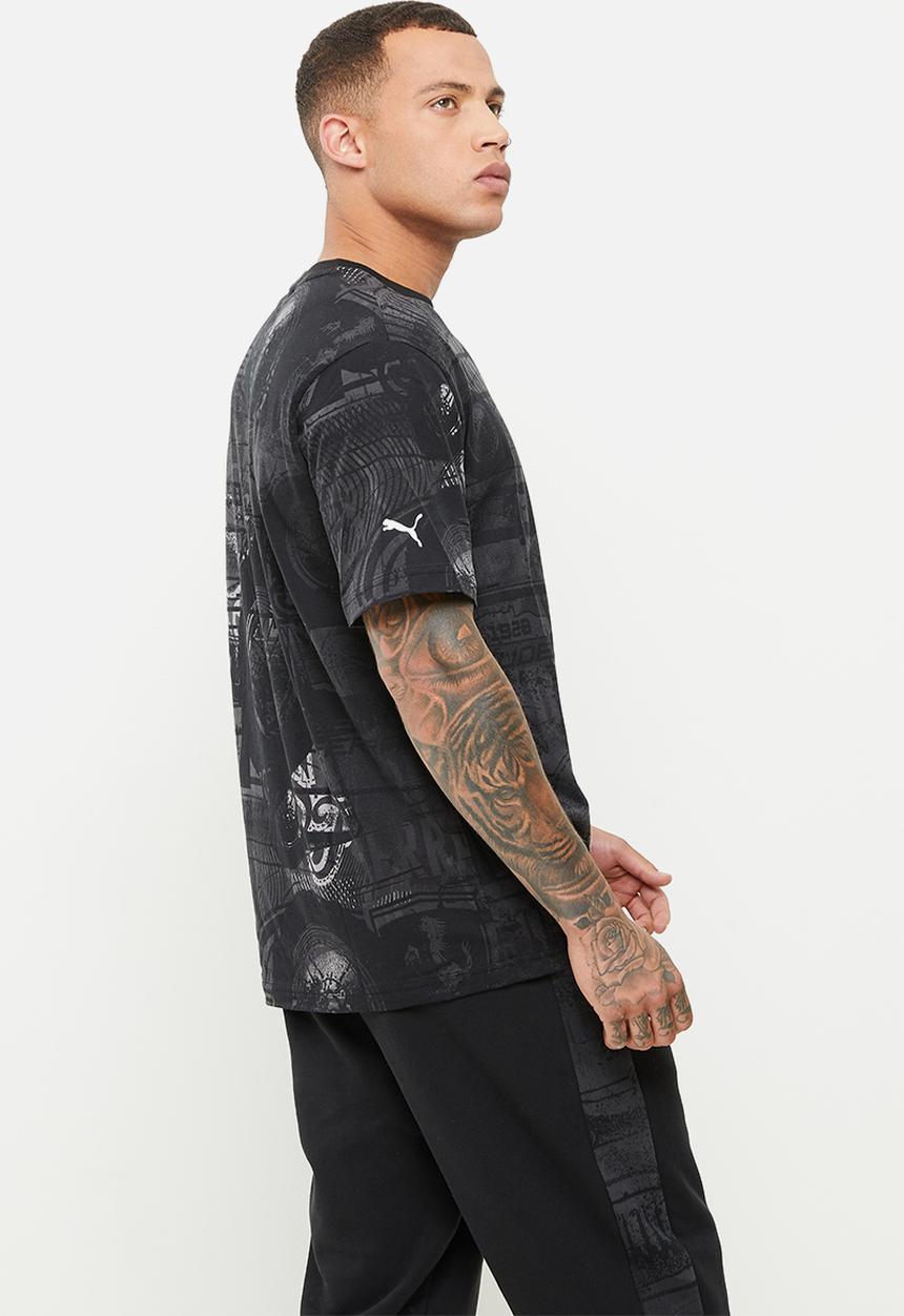 PUMA - Ferrari race aop tee - puma black