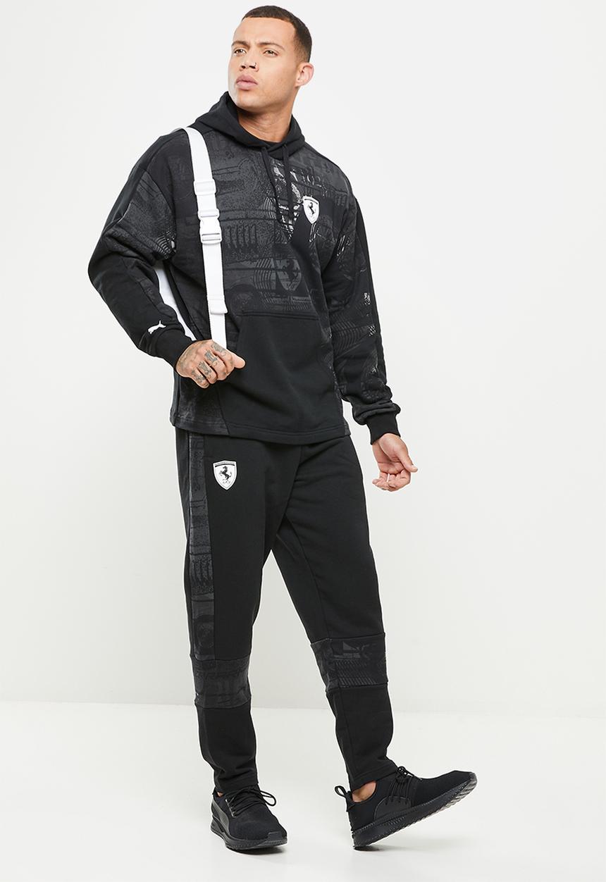 PUMA - Ferrari race aop sweat hoodie - puma black
