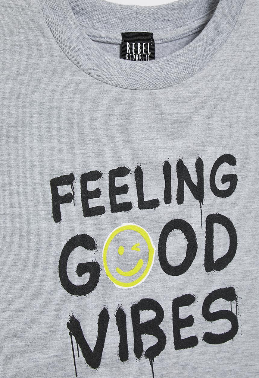 Rebel Republic - Graphic tee - grey melange