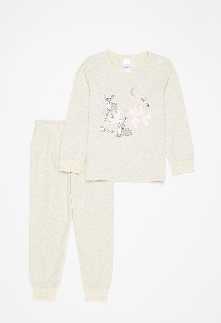 Pop Candy - Girls printed pj set - neutral