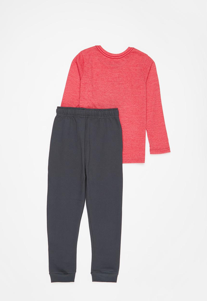 Pop Candy - Tee & jogger set - red & charcoal