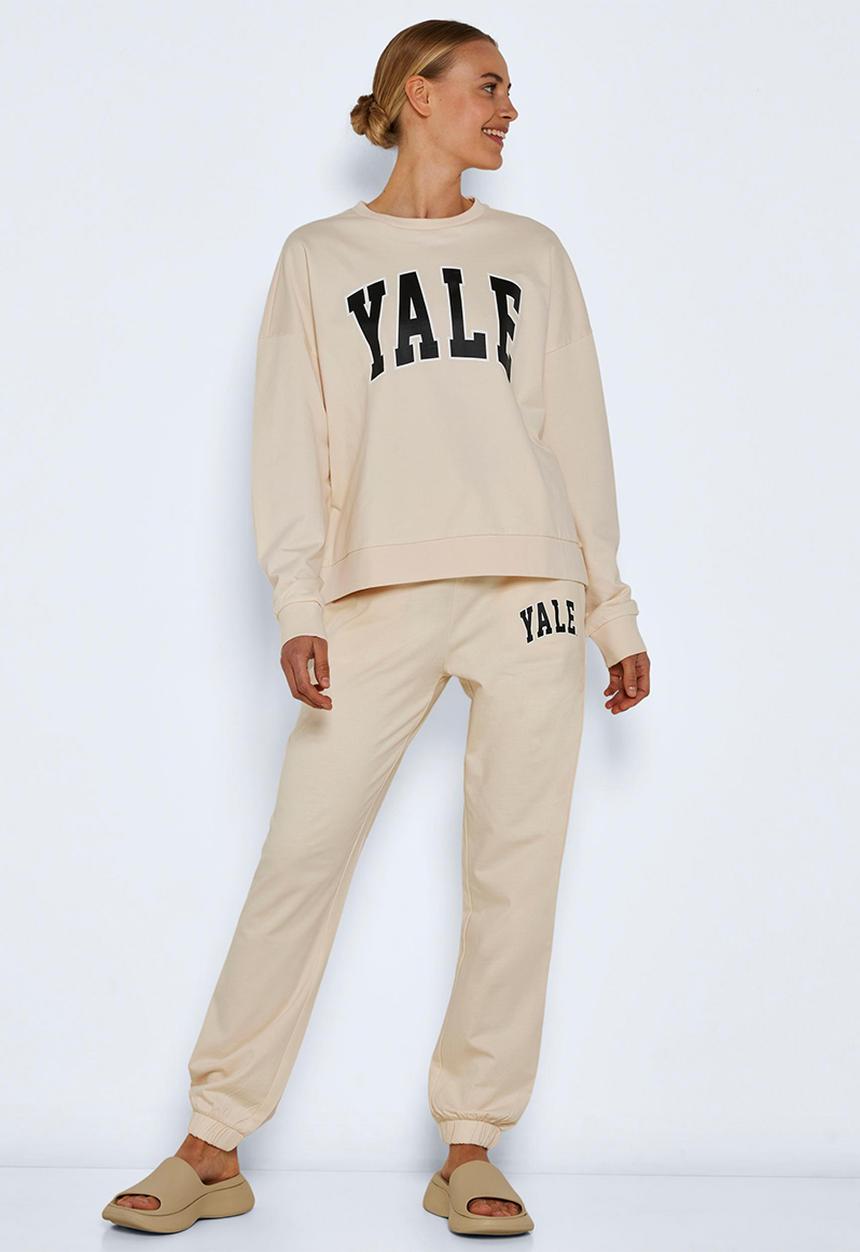 Noisy May - Ariel long sleeve license sweat - pearled ivory