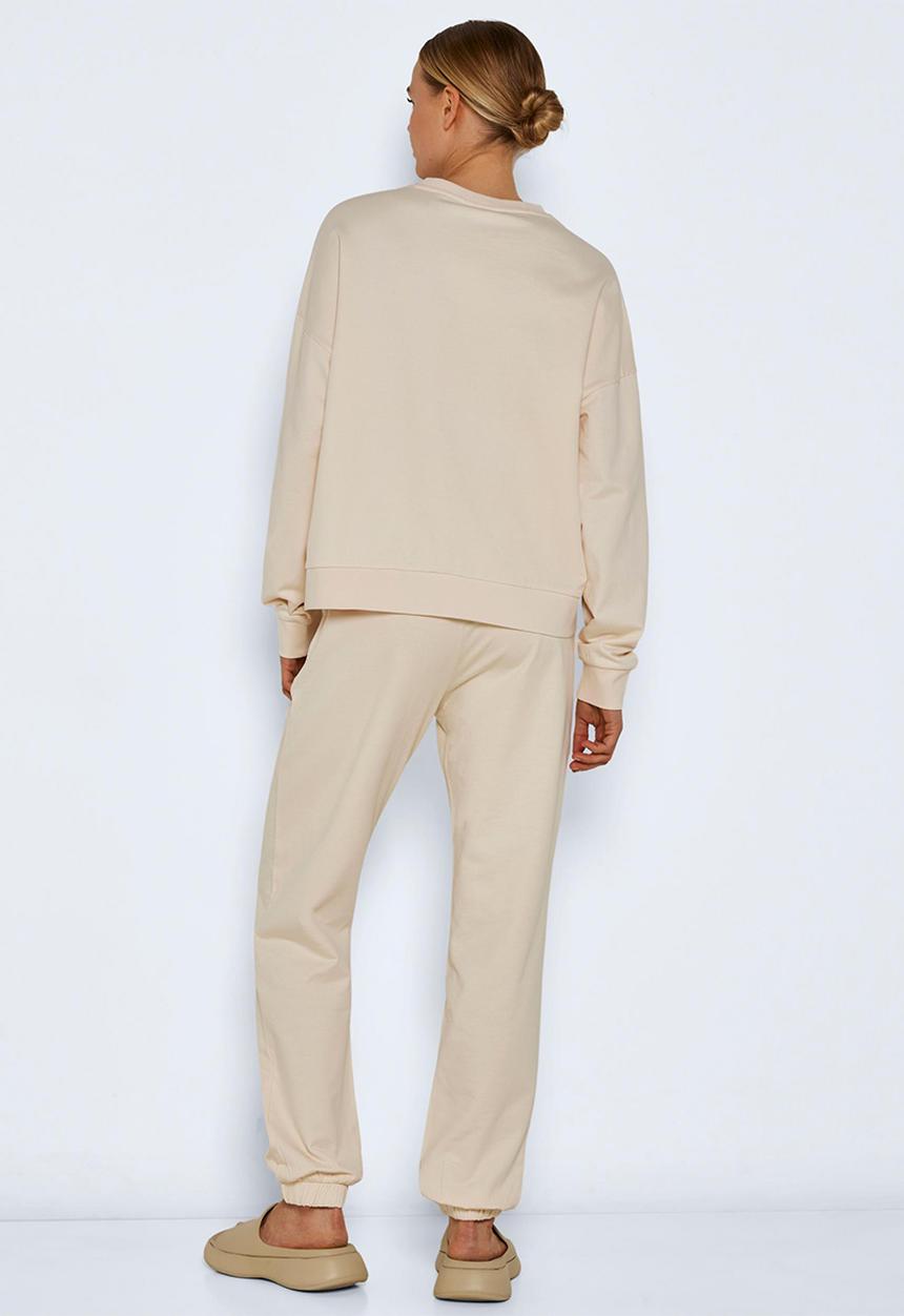 Noisy May - Ariel long sleeve license sweat - pearled ivory