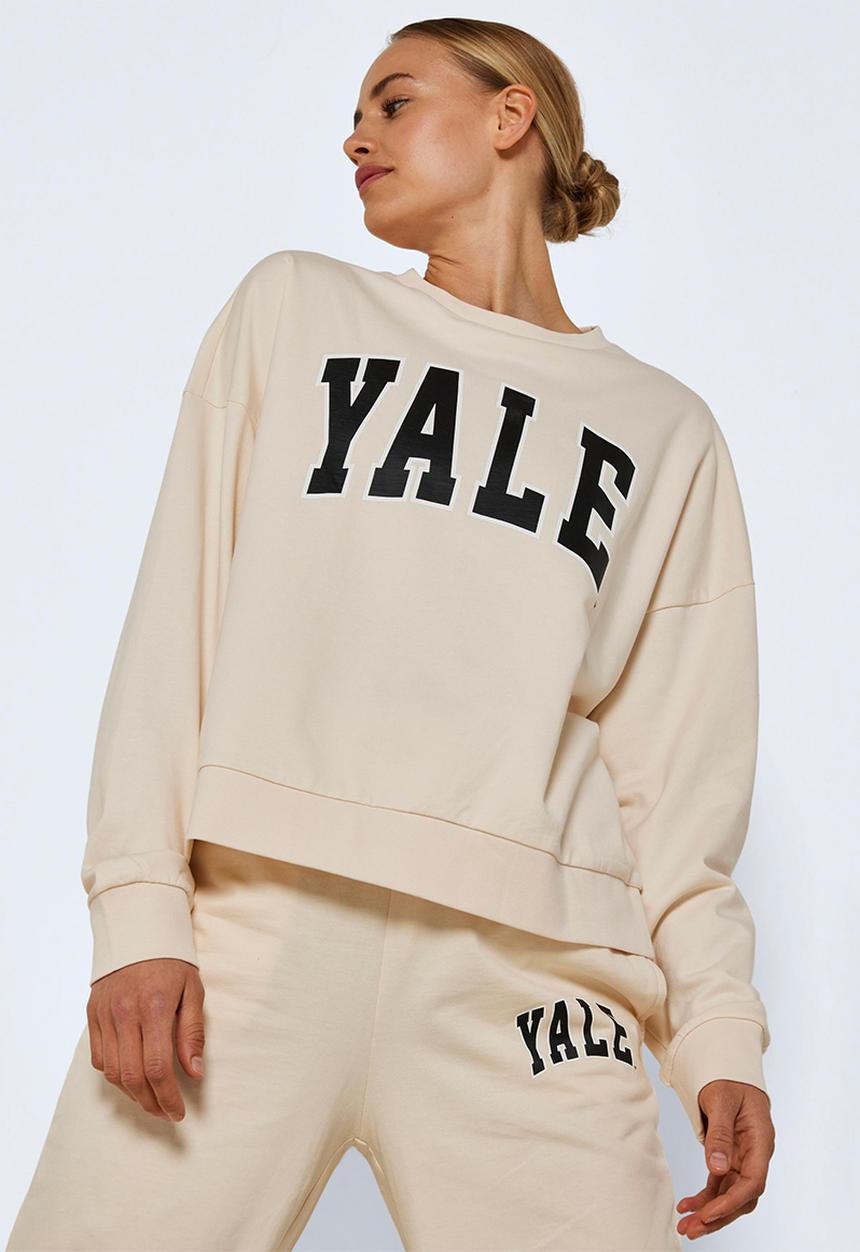 Noisy May - Ariel long sleeve license sweat - pearled ivory