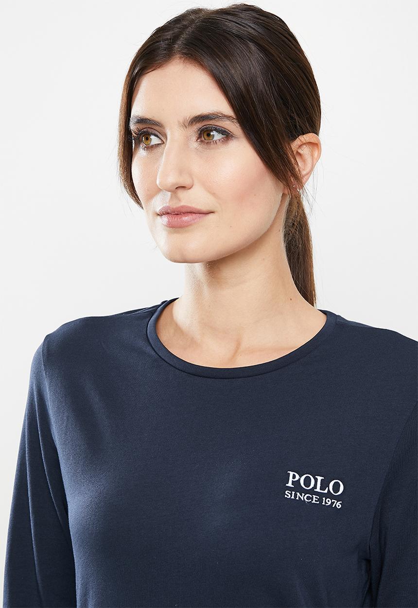 POLO - Women long sleeve logo tee - navy