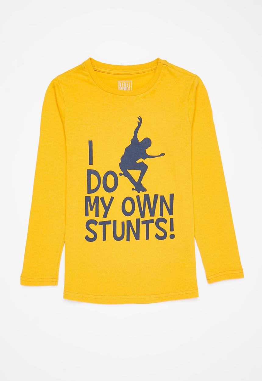 Rebel Republic - Long sleeve graphic tee - yellow