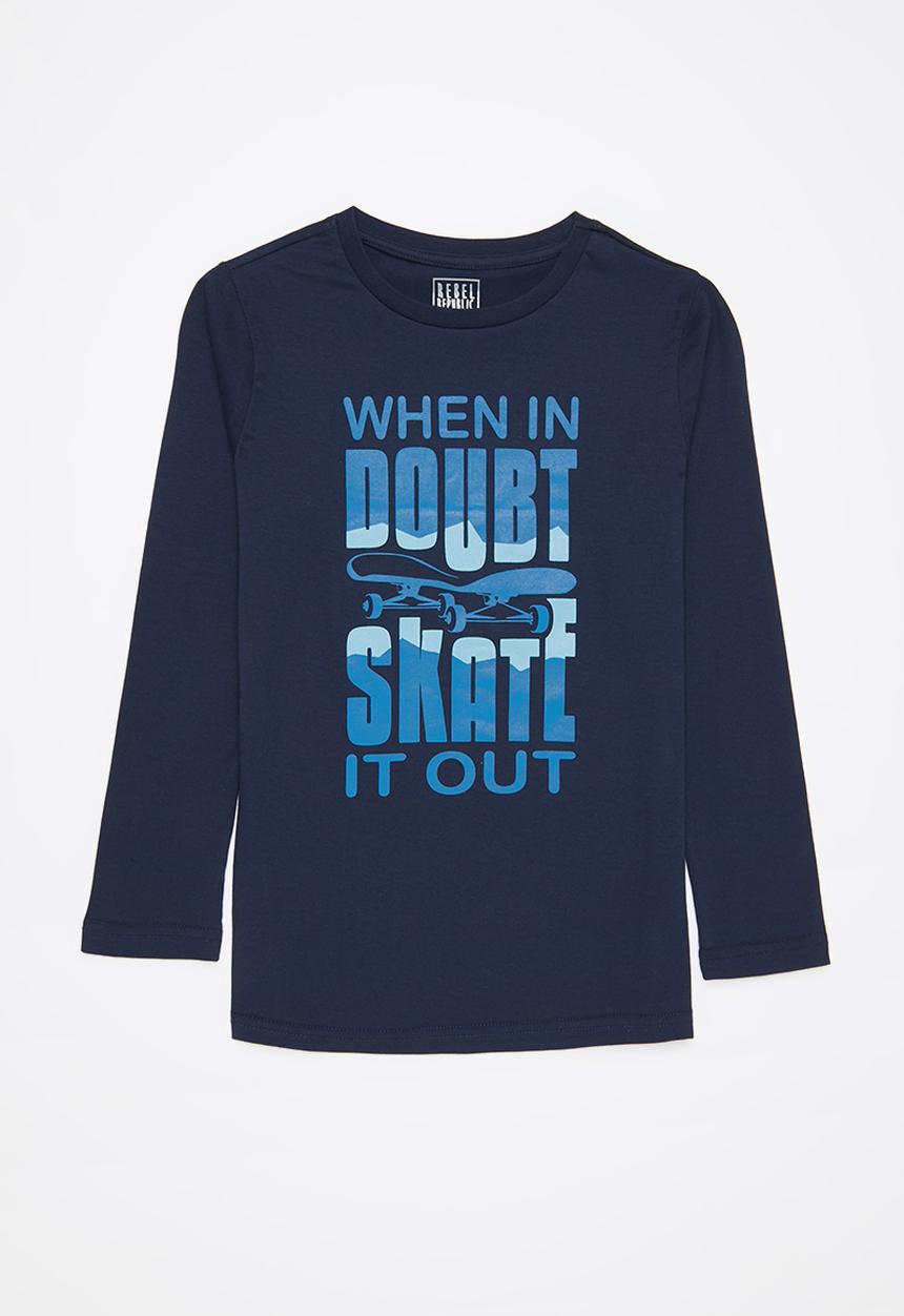 Rebel Republic - Long sleeve graphic tee - navy