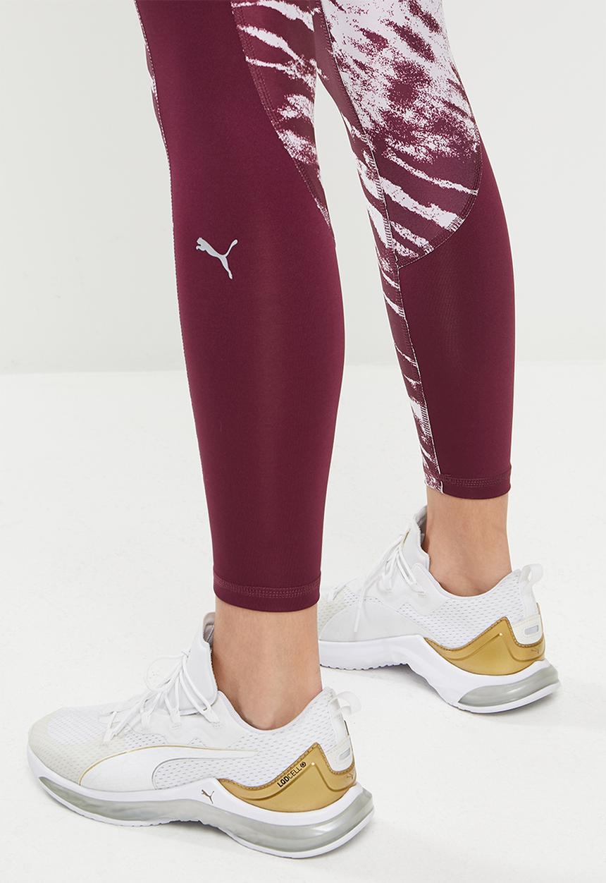 PUMA - Graphic high waist 7/8 tights - grape wine
