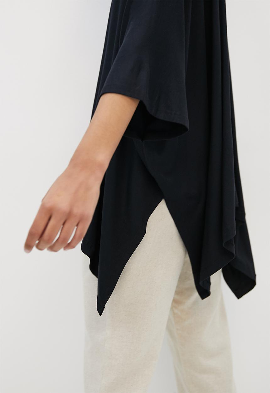 edit - Knit batwing top - black