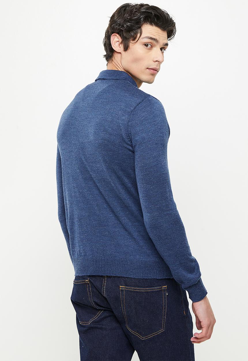 Trendyol - Maxwell long sleeve knit golfer - blue