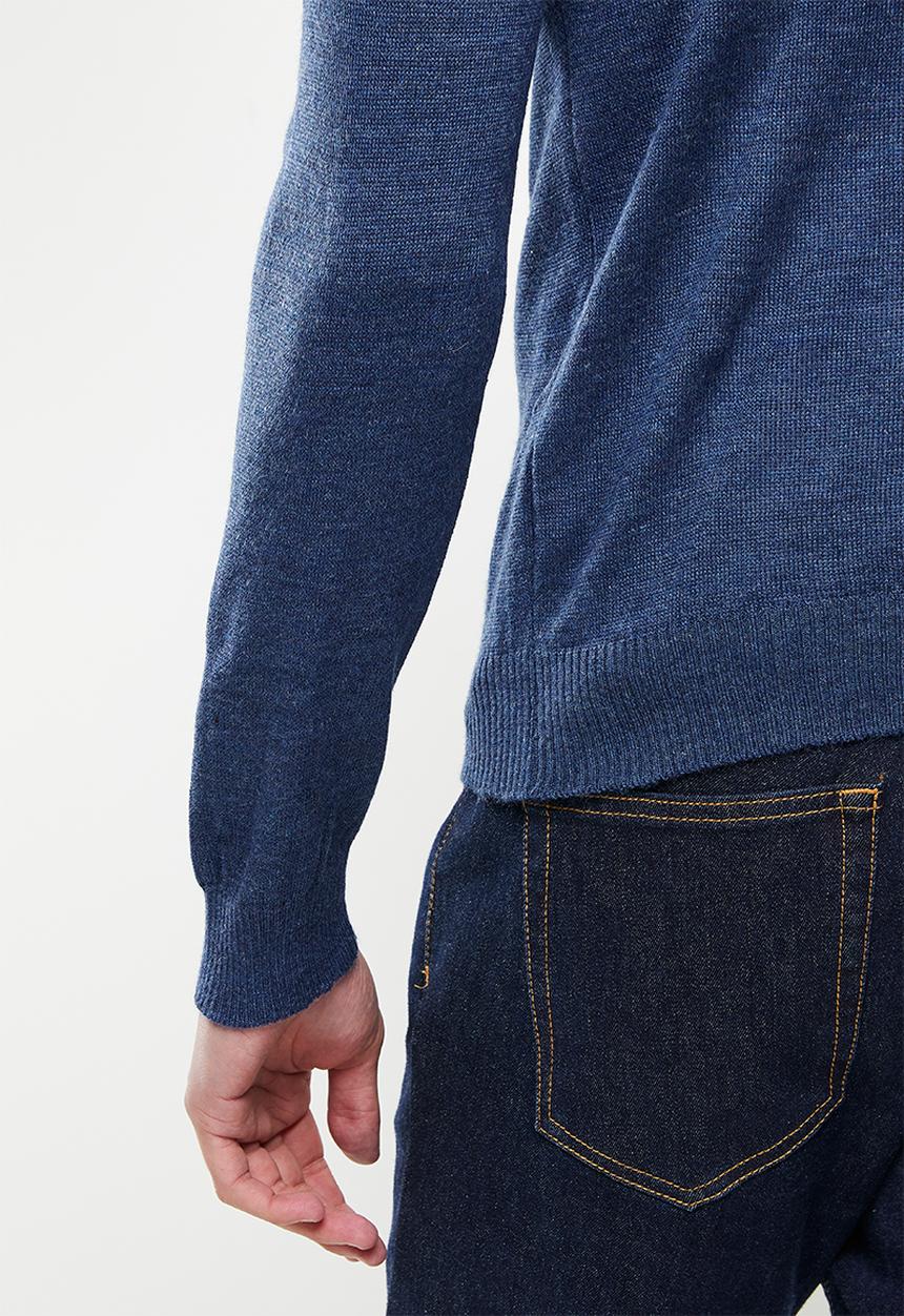 Trendyol - Maxwell long sleeve knit golfer - blue